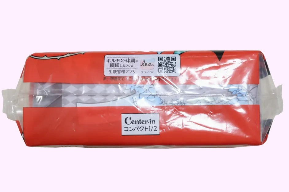 Center-in コンパクト1/2 ナイト用無香料パッド 6枚入り 赤い包装パッケージの生理用品 夜用対応